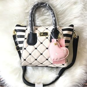Betsey Johnson Mini Satchel Heart Charm Betsey Johnson Mini Satchel Heart Charm