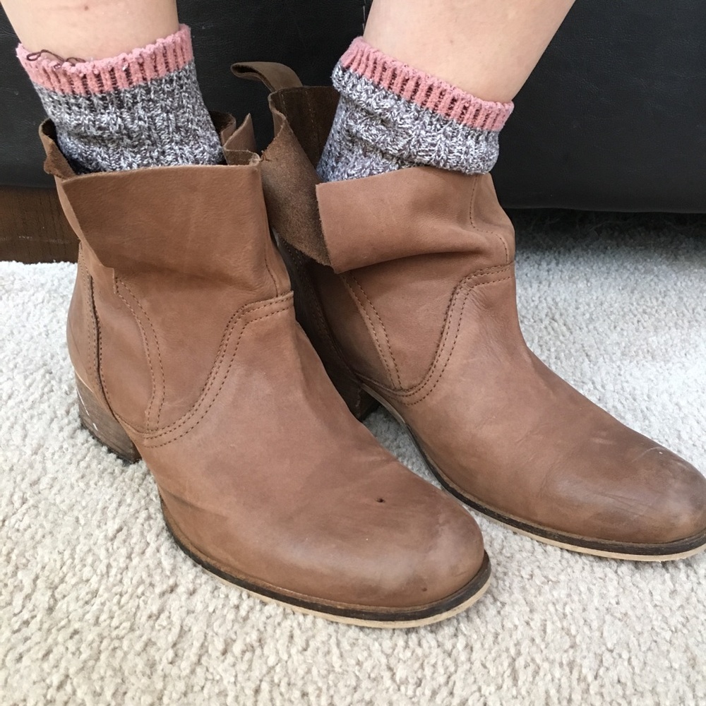 It’s Fall!! 🍁 Brown Leather Ankle Boots