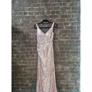 Rose Gold Sequin Alfred Angelo Gown