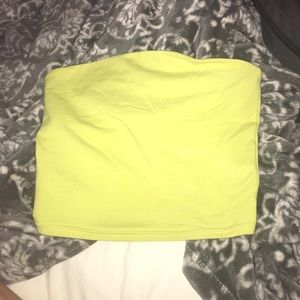 Yellow cropped tube top