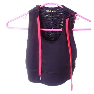 Steve Madden sports bra with hood