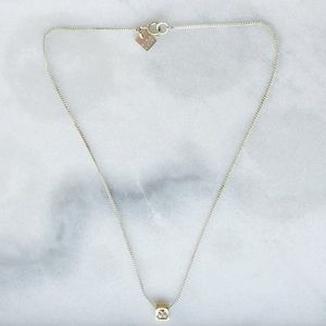 Nine West Minimalist Dainty Square Silver Necklace Nine West Minimalist Dainty Square Silver Necklace