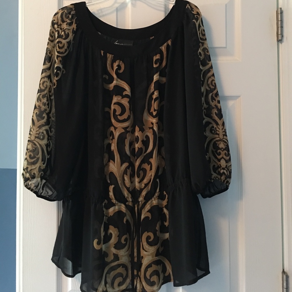 👚 - Black & Gold Lane Bryant top