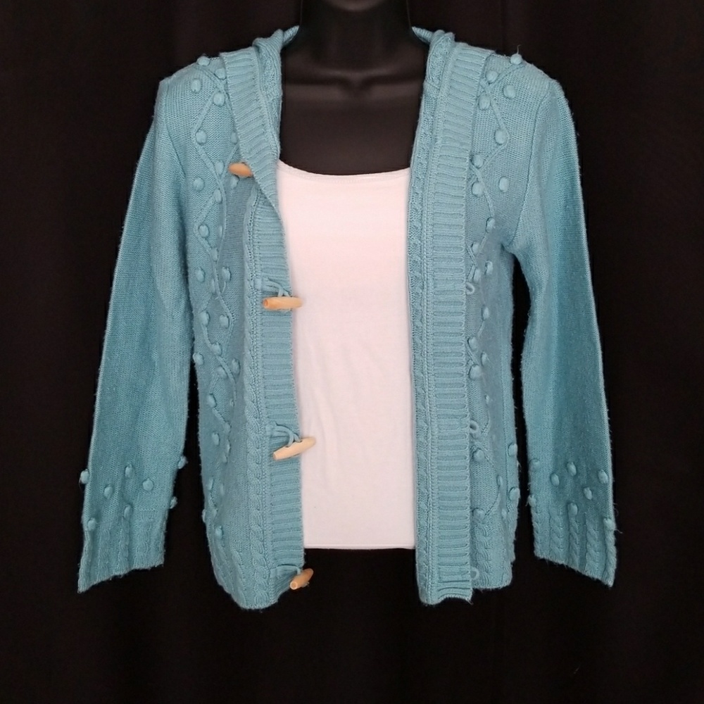 Girls Aqua Cardigan