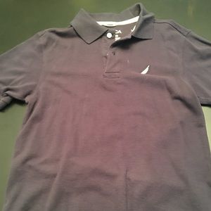 Blue Short Sleeve Nautica Collar Shirt