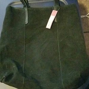 Merona large suede tote black bag Merona large suede tote black bag