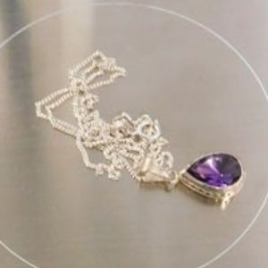 Sterling Silver 20" Amethyst Necklace BEAUTIFUL Sterling Silver 20" Amethyst Necklace BEAUTIFUL