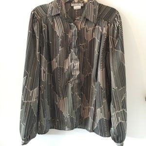 1980s Vintage Natalie brand button down blouse