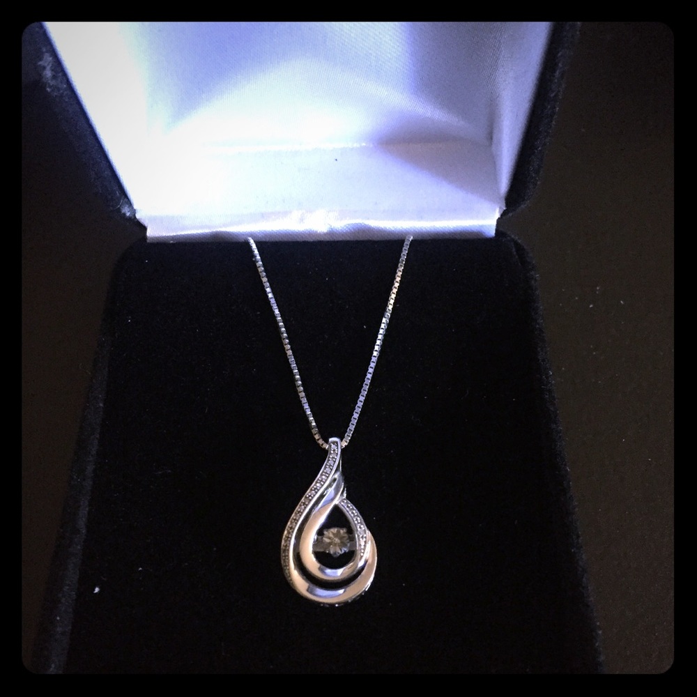 Diamond necklace and earring from Kay Jewelers