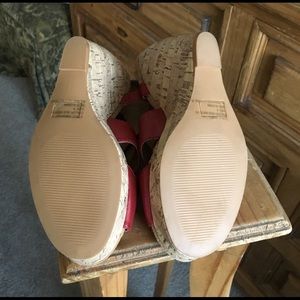 Charming Charlie Shoes - NWOB! Charming Charlie upper leather, cork wedges Charming Charlie Shoes - NWOB! Charming Charlie upper leather, cork wedges
