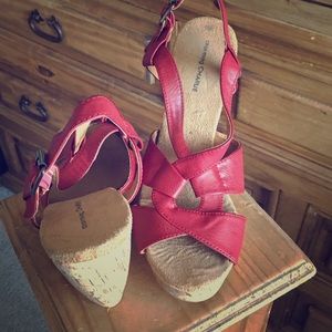 Charming Charlie Shoes - NWOB! Charming Charlie upper leather, cork wedges Charming Charlie Shoes - NWOB! Charming Charlie upper leather, cork wedges