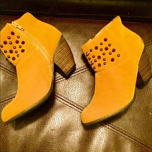 Suede Studded Ankle Boots