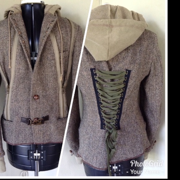 Riley Jackets & Blazers - Unique wool corset,steampunk wool jacket size S