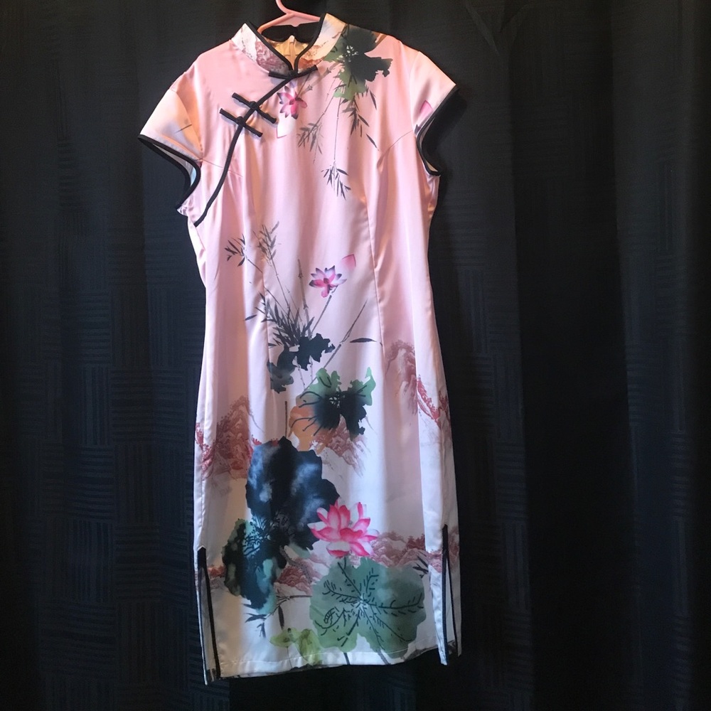 Silky Chinese style dress