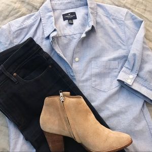 Blue short sleeve button down Blue short sleeve button down