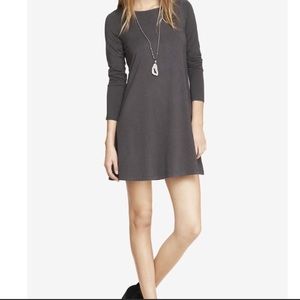 Express long-sleeve trapeze dress