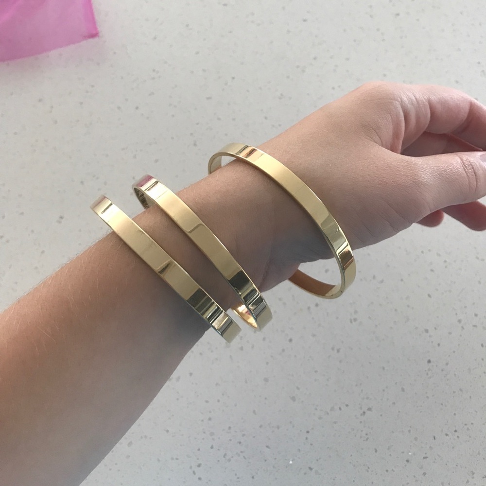 Gold Plated Bangle Bracelets - image 4