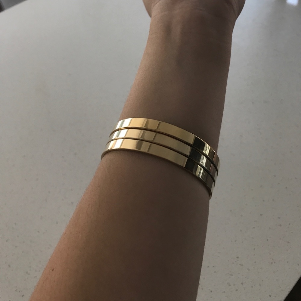 Gold Plated Bangle Bracelets - image 5