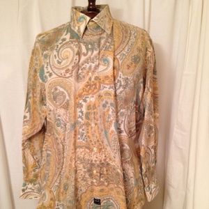 Ike Behar Men's Shirt Size L in multi-colors