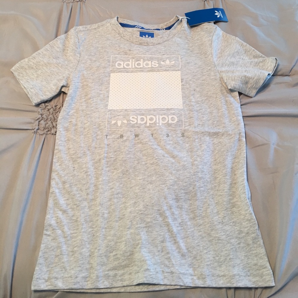 Boys adidas gray shirt size small