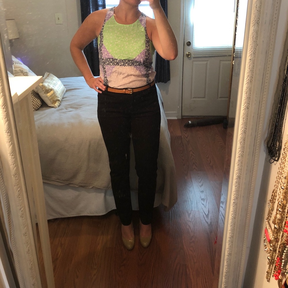 J. Crew Floral Racerback Tank Size 8