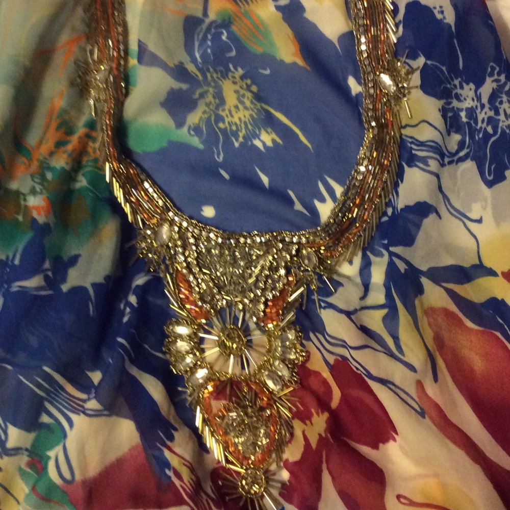 Beaded sheer tunic