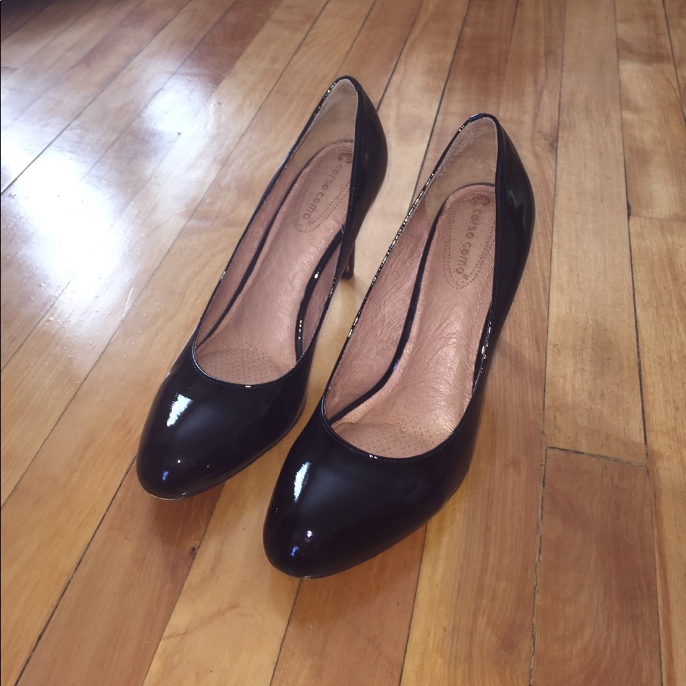 Corso Como Del black patent pumps