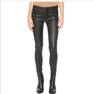 5 pocket leather pants