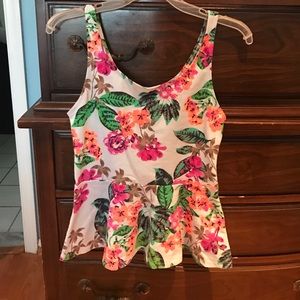 Express peplum flower top