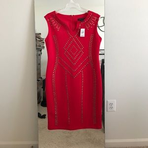 Ashley Stewart Red Studded Dress