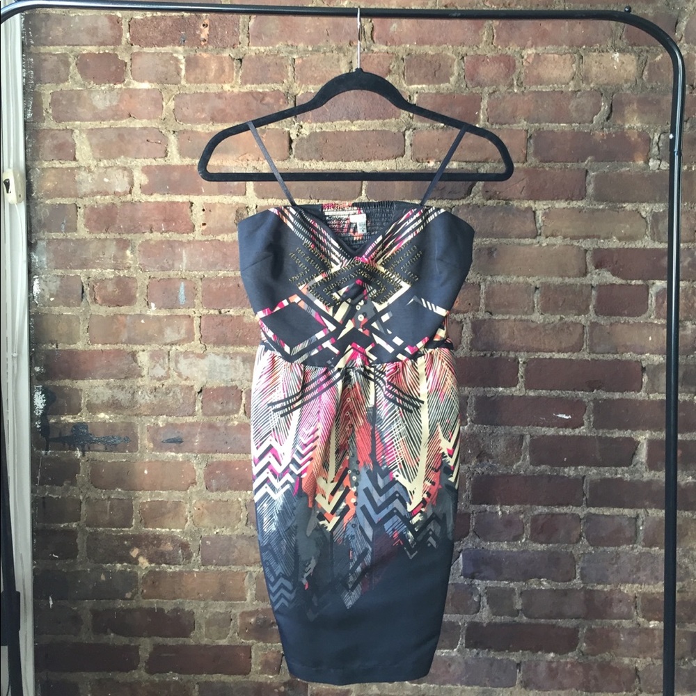 Urban outfitters side-zip strapless dress