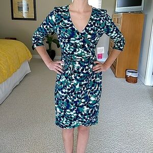 Just Fab midi wrap dress