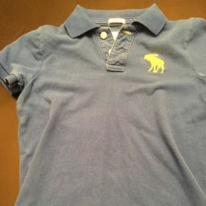 Abercrombie Blue Short Sleeve Collar Shirt