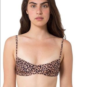 American Apparell Leopard Swim top
