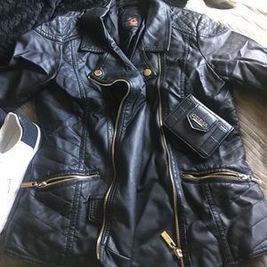 NWOT Leather Guess Moto Jacket