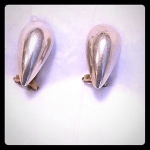 Silver  Stamped Earrings *Vintage*