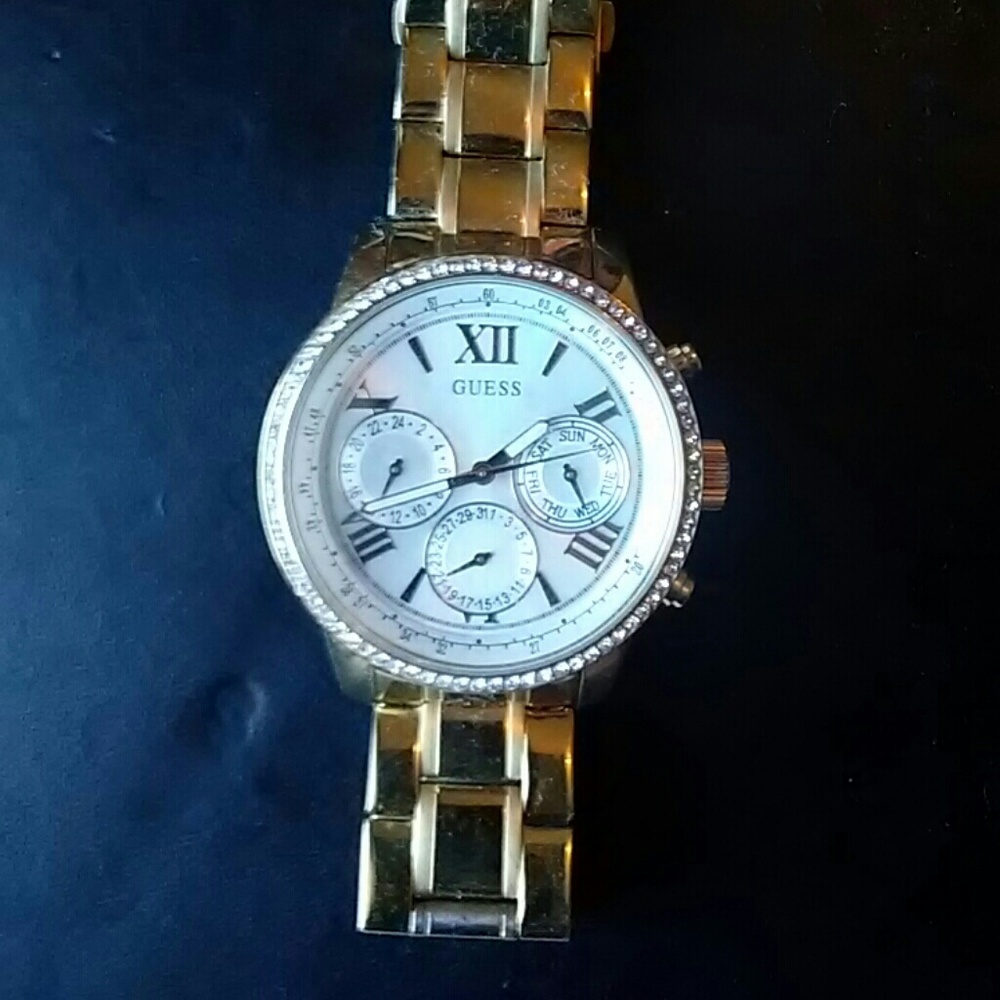 REDUCED Guess big faced gold toned watch