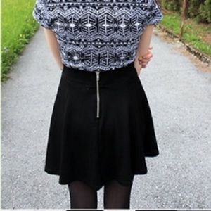 H&m black skater skirt H&m black skater skirt