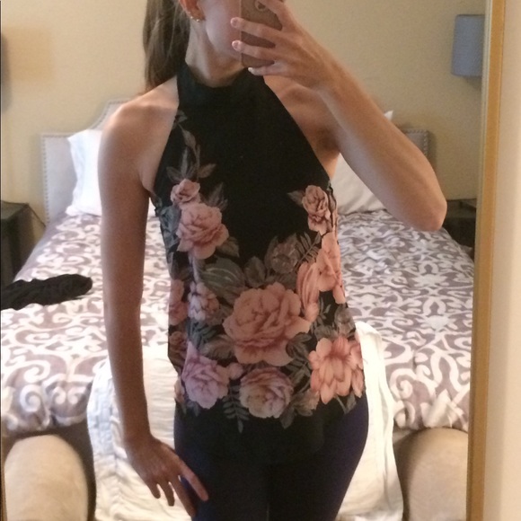NWOT Vici floral halter tank - Picture 2 of 3