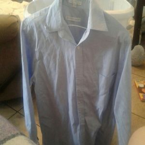 Sz M Geoffrey beene blue long sleeve button shirt