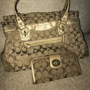 Coach handbag & matching wallet