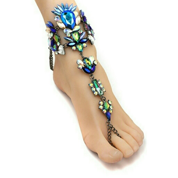 💋SOLD! Crystal leg chain anklet! - Picture 2 of 6