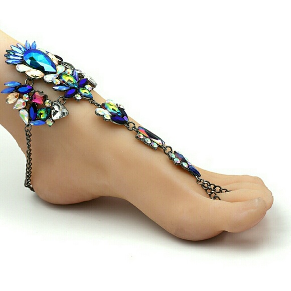 💋SOLD! Crystal leg chain anklet! - Picture 3 of 6