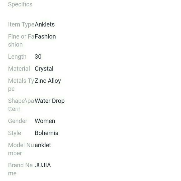 💋SOLD! Crystal leg chain anklet! - Picture 5 of 6