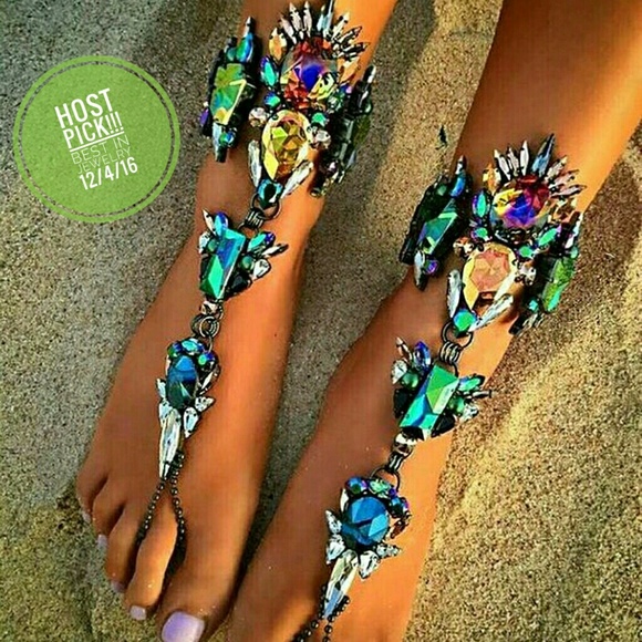 Jewelry - 💋SOLD! Crystal leg chain anklet!