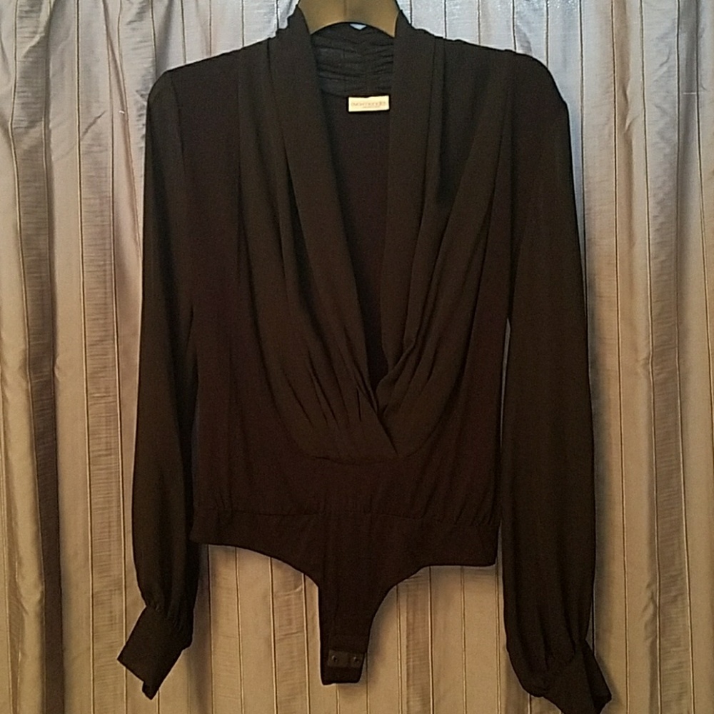 Sheer body suit blouse