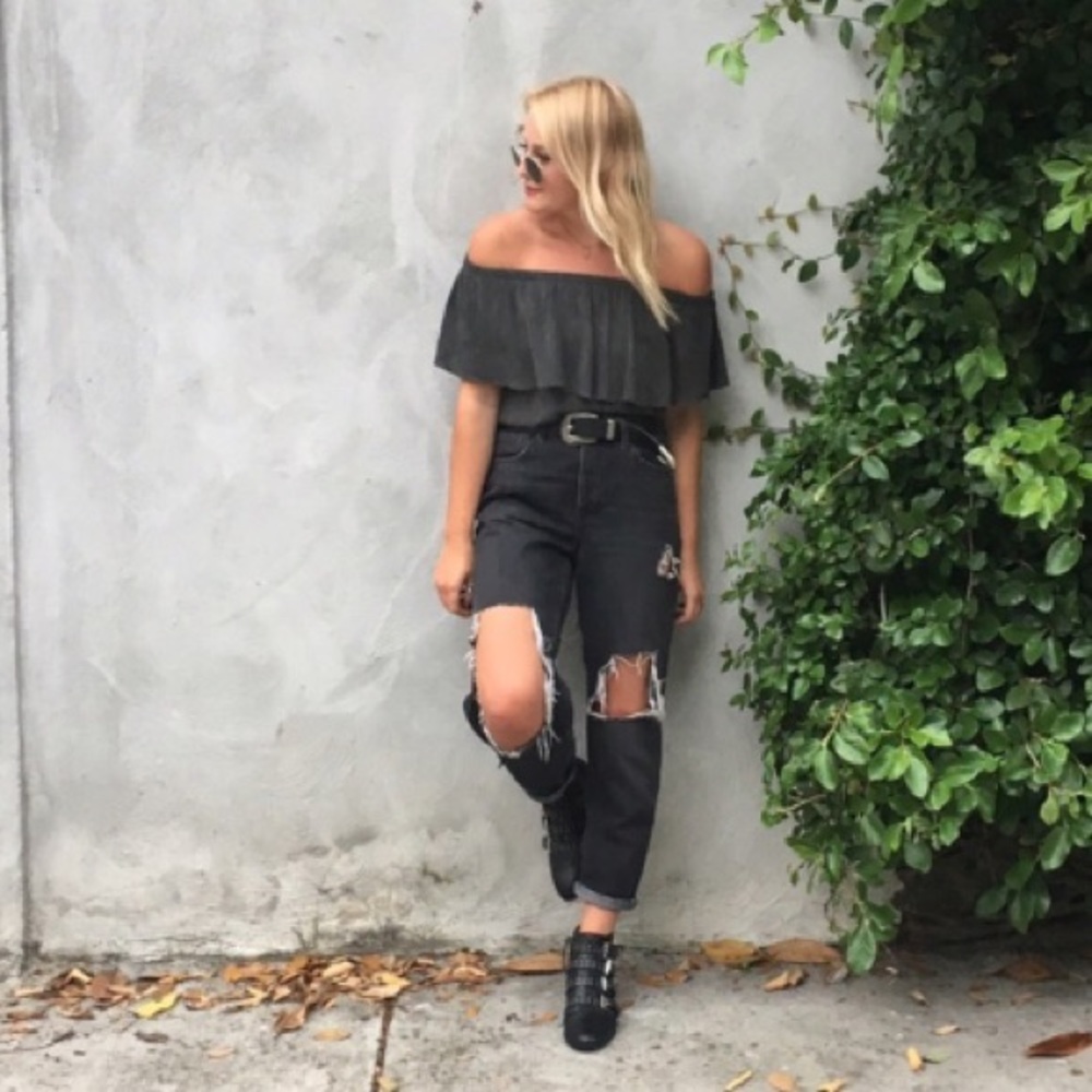 topshop ripped hayden jean