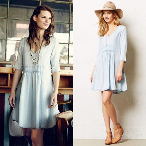 Chambray Anthropologie River Fade dress