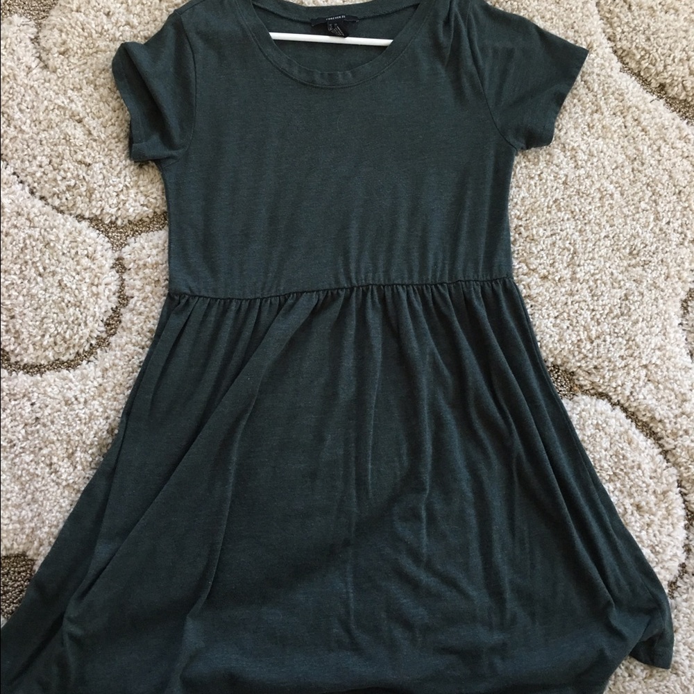 green t shirt dress