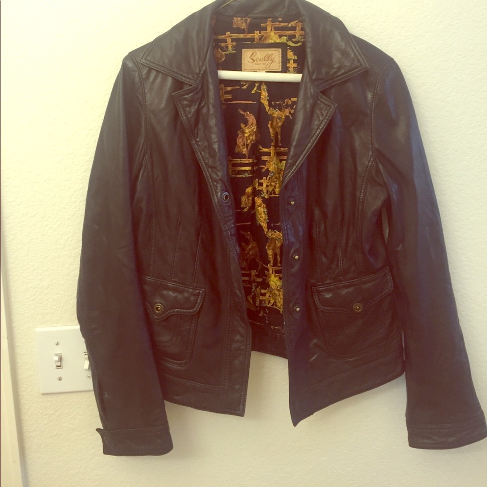 Black Leather Jacket - Medium